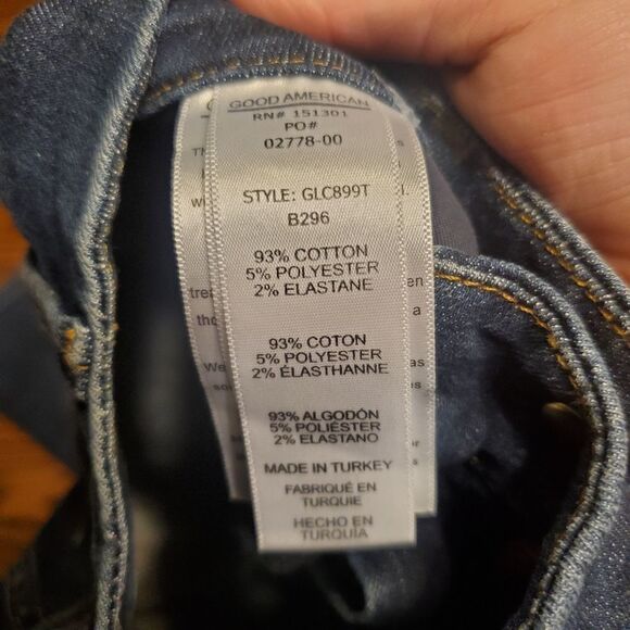 Good  American good legs crop distressed sz 00/24 - Picture 4 of 5